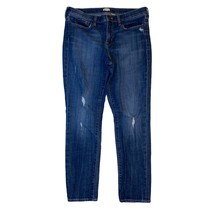 J Crew Factory Womens Stretch Distressed Denim Blue Jeans, Size 31 - $17.99