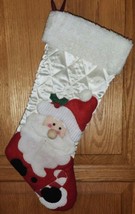 Pottery Barn Kids Christmas  Heritage Quilted Stocking Santa - $18.71