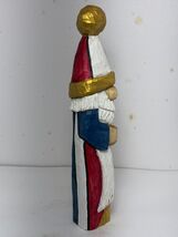 Red, White &amp; Blue Antiqued Patriotic Old World Santa - Hand Carved Basswood - $28.00