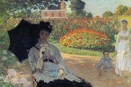 Camille in the garden with Jean and his nanny by Claude Monet - Art Print - $21.99+