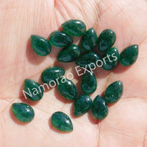 15x20 mm Pear Natural Green Aventurine Cabochon Loose Gemstone Lot - £7.15 GBP+