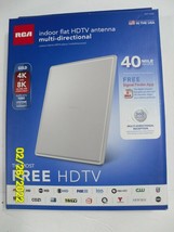RCA Indoor Flat HDTV* Antenna Multi-Directional 40 Mile Range Free Signal App - $16.79