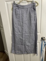 Poetry Womens Long Skirt Linen Pale Chambray Blue Size 4 (US) Boho Peasant - $32.71
