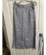 Poetry Womens Long Skirt Linen Pale Chambray Blue Size 4 (US) Boho Peasant - £25.72 GBP