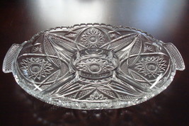 Crystal American Brilliant PERIOD Divided SAW BORDER Tray, 5 divisions [GL-1] - £42.87 GBP