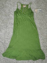 Womens Dress Jr Girls Sleeveless Mudd Green Surplice Crochet Empire $36-size XS - £11.67 GBP
