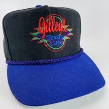 Gilley&#39;s Texas Cafe Myrtle Beach SC Embroidered Logo Snapback Hat Cap Mickey VTG - £10.72 GBP