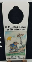 NOS Vintage 1990s Novelty Door Hanger - Gary Patterson If I&#39;m Not Back i... - $5.89