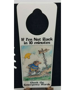 NOS Vintage 1990s Novelty Door Hanger - Gary Patterson If I&#39;m Not Back i... - $108.23 MXN
