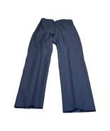 Spartacus Dress Pants Men&#39;s 33 Navy Blue 100% Polyester Slash Pockets Hi... - £37.03 GBP