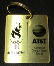 AT&amp;T Olympics 1996 Atlanta - Gold Metal Keychain Key Ring - £2.58 GBP