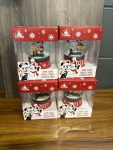 4x Lot Disney Store Mickey &amp; Minnie Mouse Snow Globe Christmas 2021 NEW - £17.51 GBP