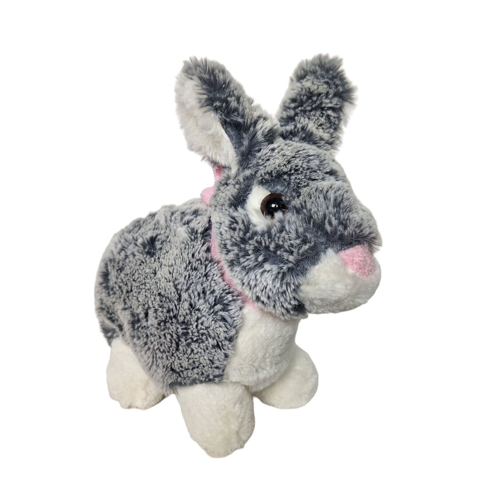 Animal Adventure Gray White Easter Bunny Rabbit Plush Stuffed Animal 2017 10" - $24.75