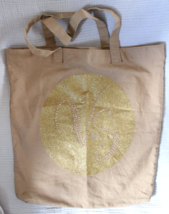 Victoria’s Secret VS Tan Gold W/ Bling Canvas Book Bag Tote - £6.11 GBP