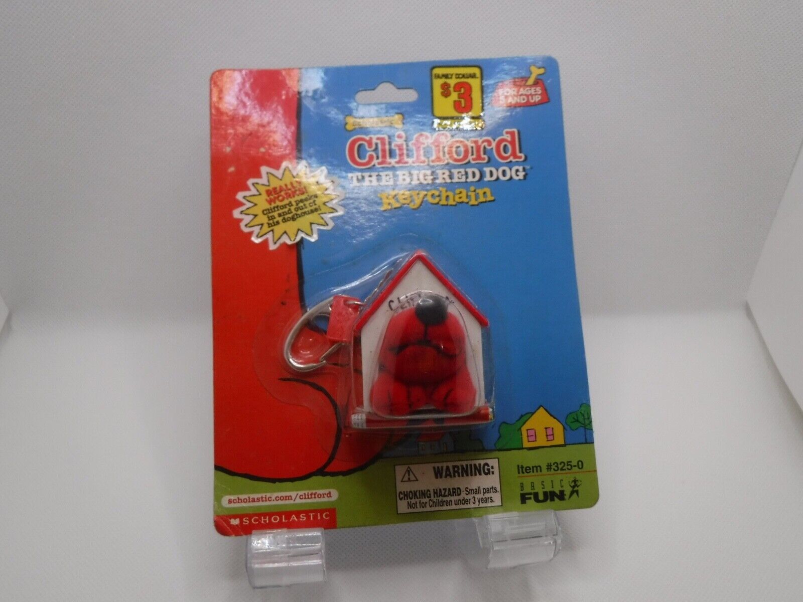 Clifford Key Chain - New | Big Red Dog | Doghouse | Scholastic 2001 | NOS - $34.98