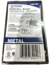 Outlet Box 18 cu in 1-G Weatherproof Rectangle Metal Bronze - SIGMA 1425... - $18.29 MXN