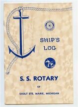 Ships Log SS Rotary Sault Ste Marie Michigan 1953 Great Lakes Marine Day... - $27.72