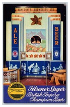 1939 Golden Gate Expo San Francisco Vancouver Breweries Exhibit Pilsener Beer - £13.45 GBP