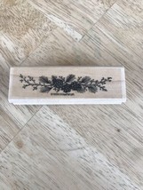 Rubber Stamp 1998 Stampin Up PINECONE SWAG PineNeedles Leaves Berry Arrangement  - £8.52 GBP