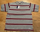 NEW Vintage PJ Mark Mens POLO Gray Shirt Sz 2XL Red Stripes Y2K - $14.85