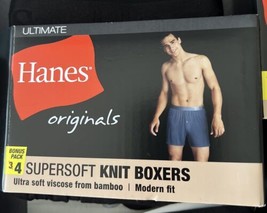 Hanes L supersoft bamboo knit boxers and trunks mixed lot of 10 pairs mu... - £32.12 GBP