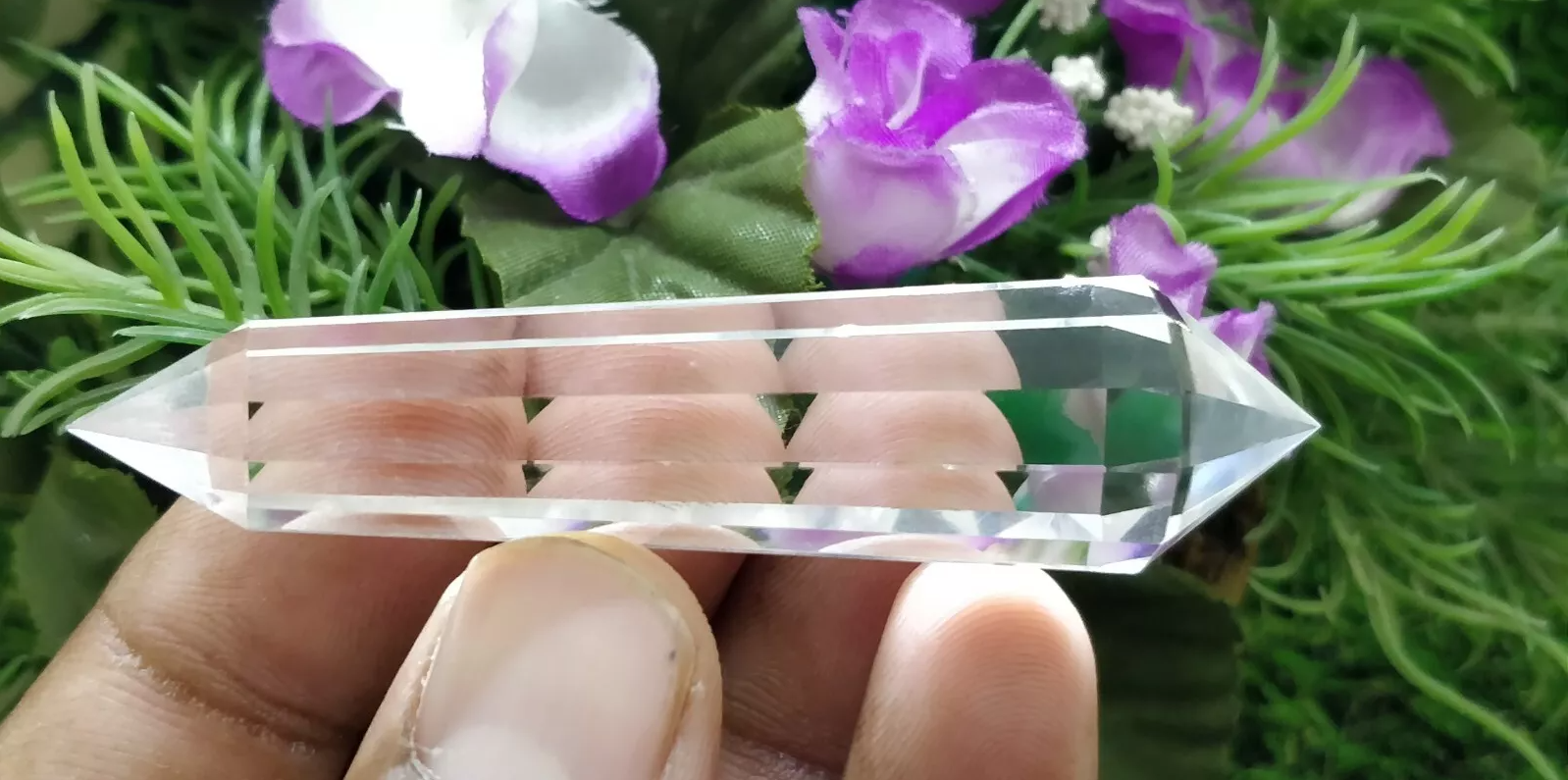 12-Sided Premium Himalayan Clear Quartz Vogel Wand 99% Pure for Healing ... - $44.54