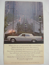 1964 Color Ad &#39;64 LIncoln Continental Take a Second Look - £7.81 GBP
