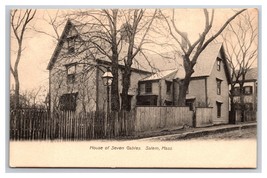 House of the Seven Gables Salem Massachusetts MA UNP UDB Postcard Z10 - £3.11 GBP