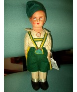 Swiss Celluloid and Cloth 9&quot; Vintage Doll Original Costume - £10.91 GBP