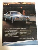 1982 Cadillac Vintage Print Ad Advertisement pa30 - $171.35 MXN
