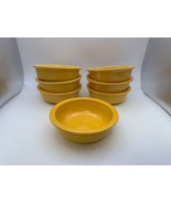 Set of 7 Vintage Homer Laughlin Fiestaware FIESTA YELLOW 4 3/4" Fruit Bowls - $99.99
