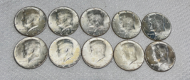 1964 Kennedy Half Dollar 10 Coins 90% Silver - £108.53 GBP