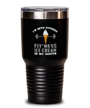 30 oz Tumbler Stainless Steel Funny Ice Cream Workout Exercise  - £26.30 GBP