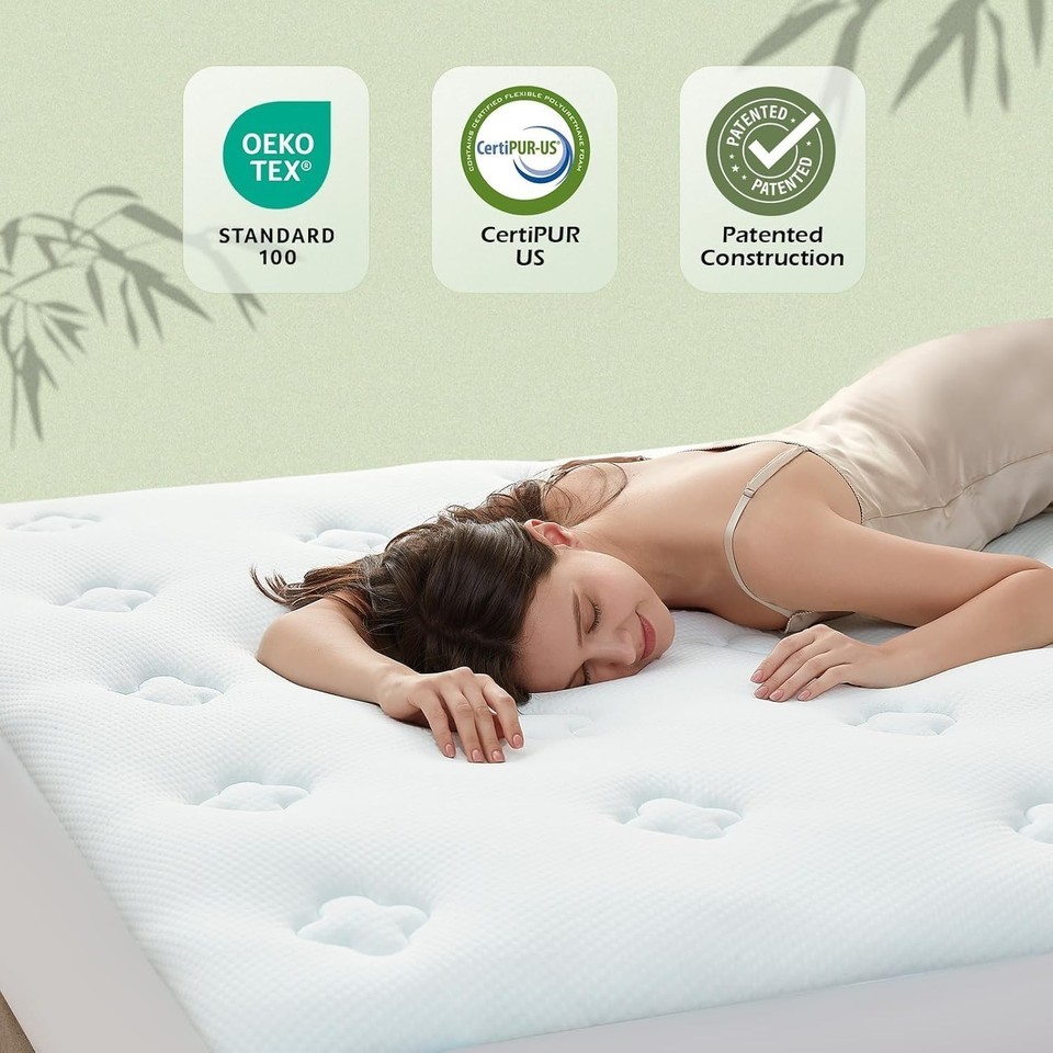 Eco-Friendly Full Size Mattress Pad with Deep Pocket - Breathable Comfort Item image 7
