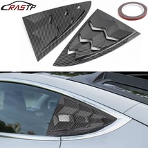Rastp-carbon Fiber Side Window Louvers Cover Vent Cover 2pcs For Tesla Model 3 2 - £33.97 GBP
