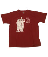 College Boys Bros Bros Bros Cheering Adult T Shirt Red Large Fiends Vintage - $17.77
