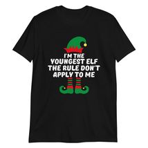 I&#39;m The Youngest Elf The Rule Don&#39;t Apply to Me Funny Christmas T-Shirt | Matchi - £14.45 GBP+