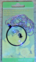 rOund Magnifying Glass Pendant magnifier Reader Necklace SILVER Chain 5x... - $39.66
