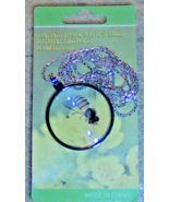 rOund Magnifying Glass Pendant magnifier Reader Necklace SILVER Chain 5x... - $39.66