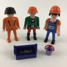 Playmobil Mini Figures Set City Life Workers Construction Vintage Geobra 90s Toy - $23.71