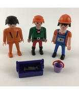 Playmobil Mini Figures Set City Life Workers Construction Vintage Geobra... - £18.56 GBP