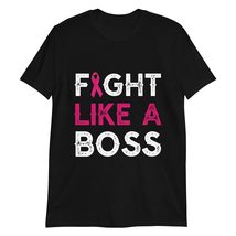 Fight Like a Boss T Shirt Breast Cancer Awareness Pink Ribbon T-Shirt - £15.71 GBP+