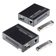 A Pair Of 1.25G/S Bidi Gigabit Single-Mode Fiber Ethernet Media Converter With 2 - £86.52 GBP