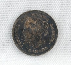 1896 Canada 5 Five Cent Silver Coin Queen Victoria - £7.07 GBP