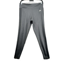 adidas Womens Climalite 3 Stripe Carbon High Waist Tights Color Grey Size M - $64.70