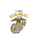 USMC Marines EGA 3 sizes digitized filled embroidery design Digital Down... - $7.48 CAD