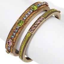 Heidi Daus Double Your Pleasure Multi Color 2 Crystal Bracelets 7-1/4&quot; Long - £100.20 GBP
