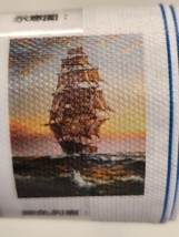 Ship Diamond Painting Kit, 60cm x 80cm, Diamond Art Boat Sailing Sunset - $18.23