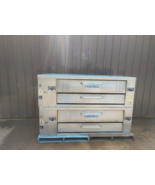 2 BAKERS PRIDE Y600 Y602 NATURAL DECK GAS DOUBLE PIZZA OVENS NEW STONES3... - $10,267.23 CAD