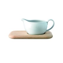 LSA International Dine Sauce Boat and Oak Stand, White  - $78.00